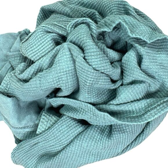 We The Free x Free People Microphone Drop Thermal Top - Size Large - Silver Pine - Picture 3 of 7